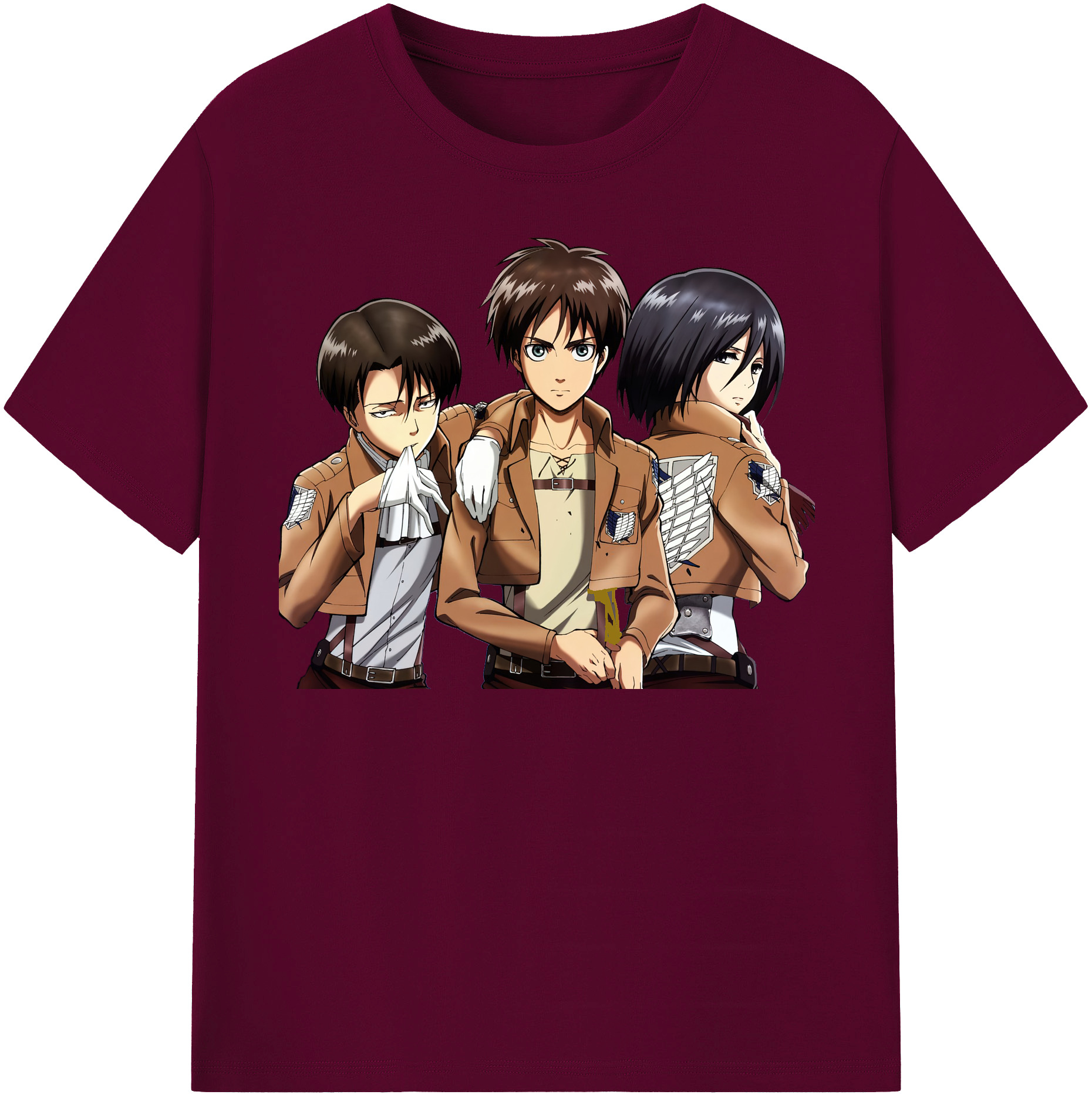 （画像用） 進撃の巨人 エレン･イェーガー Attack on Titan Eren Jäger レディースカジュアルプリントTシャツ（綿100％）